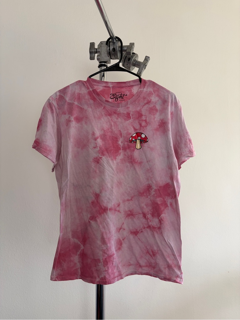 Eighty Eight Pink Tie-Dye Logo Tee